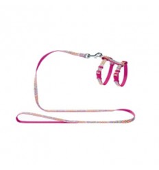 Arnes con correa hunter rosa