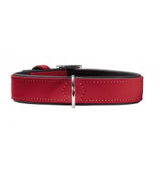 Collar para perro SOFTIE de piel Rojo
